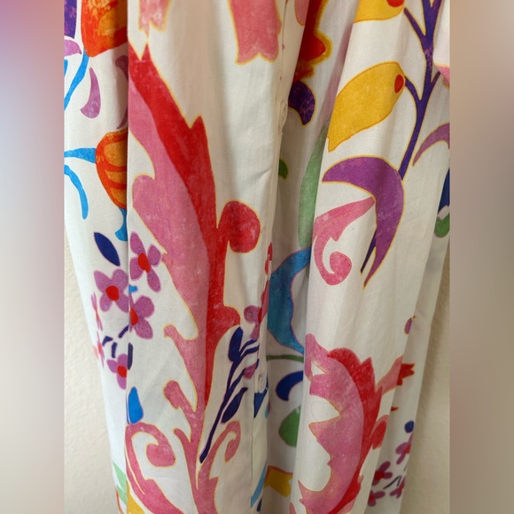 NWT Zara Floral Multicolor Maxi Dress Large - Picture 7 of 9